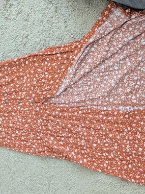 wild fable Rust Orange Floral Button-Front Maxi